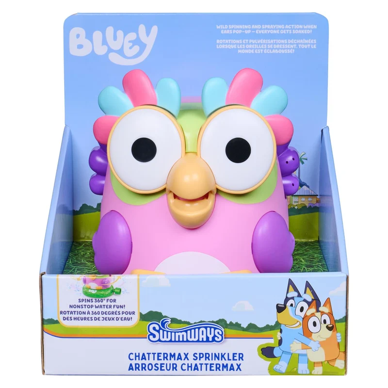 Swimways Bluey Chattermax Kids Outdoor 360-Degree Water Sprinkler Toy
