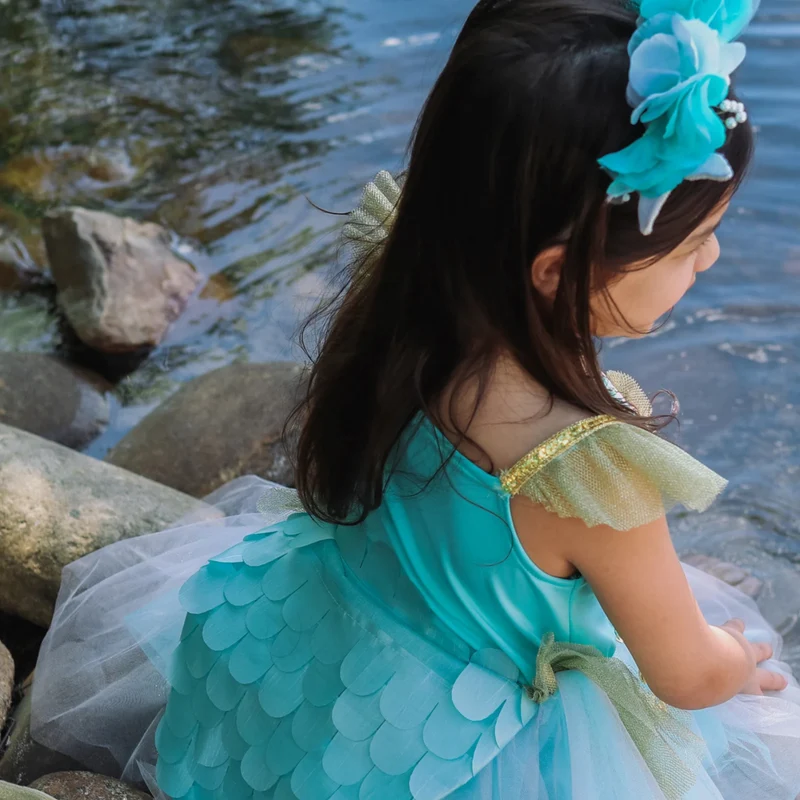 Great Pretenders Mermalicious Mermaid Dress and Tail Costume Set 3-4