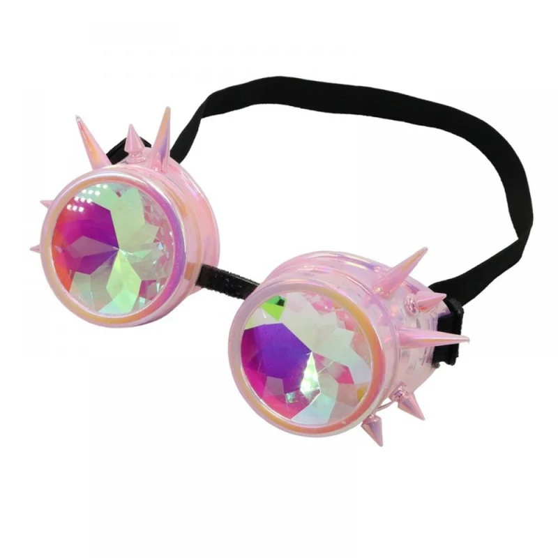 Pink Steampunk Rainbow Goggles for Adults
