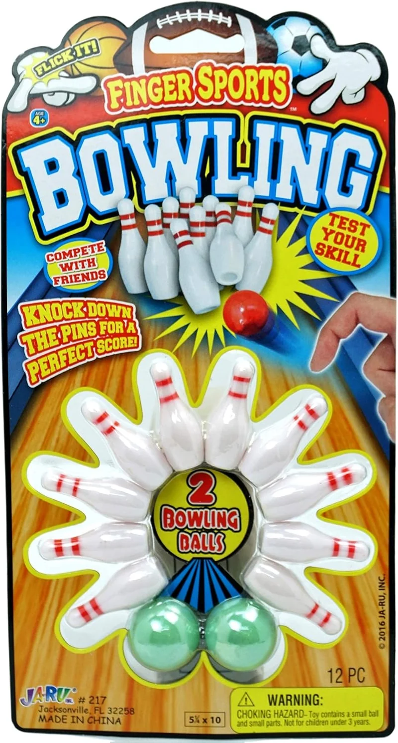 Miniature Finger Bowling Game Set with Ten Pins