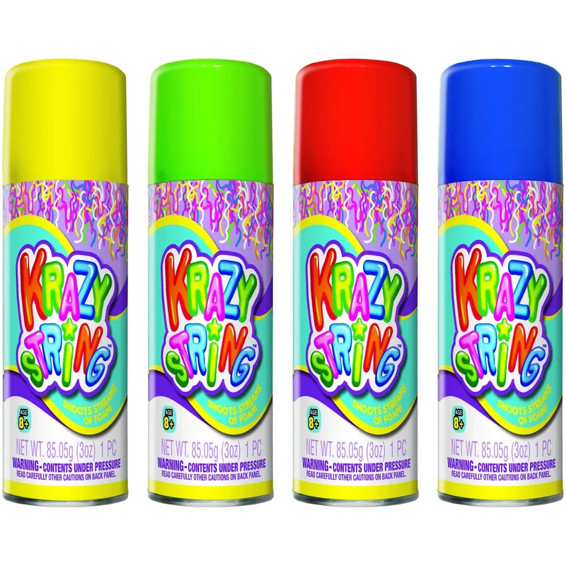 Krazy String Toy Foam Assorted Vibrant Party Colors