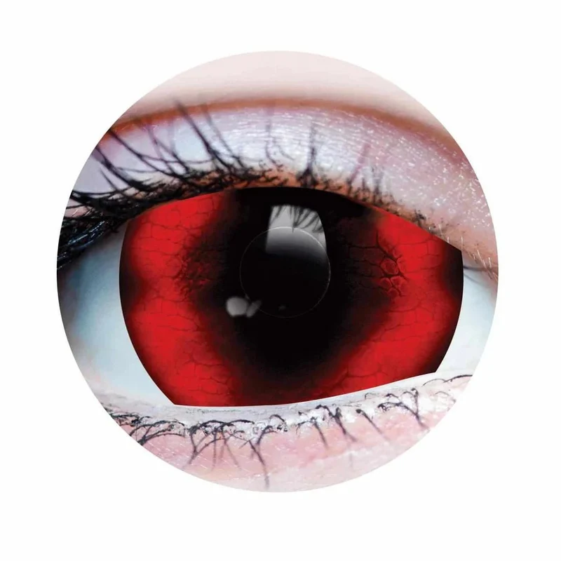PRIMAL® Reptilian - Red Coloured Contact Lenses, 3 months usage