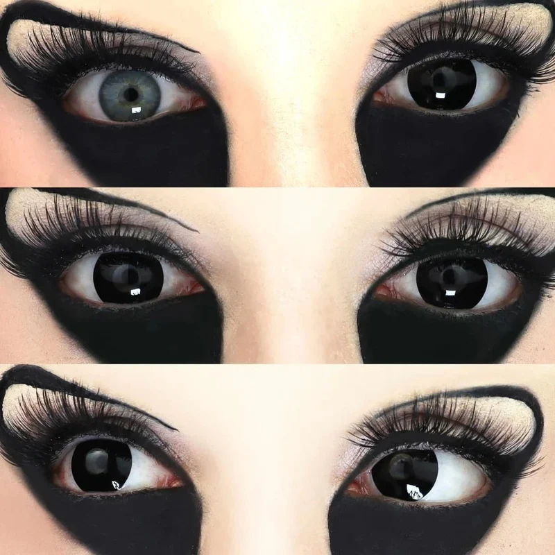 PRIMAL® Possessed - Black Coloured Contact Lenses, 3 months usage