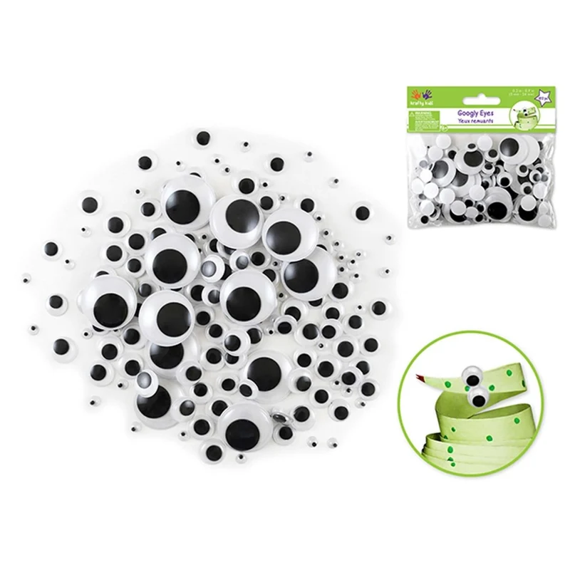 Paste-On Googly Eyes, Assorted Size, 1 Count