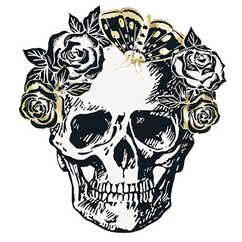 Sketchy Skulls Shaped Paper Placemats, 6 Count