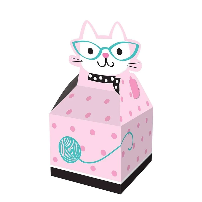 Purr-fect Party favor boxes, 8 per package