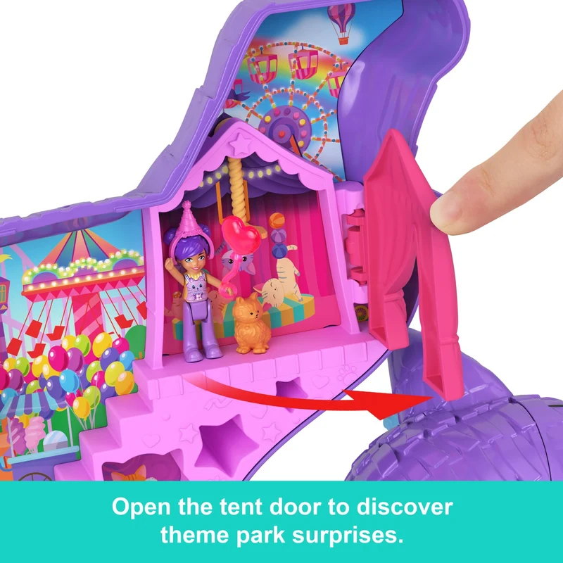 Polly Pocket Celebration Kitty Playset with 2 Micro Dolls