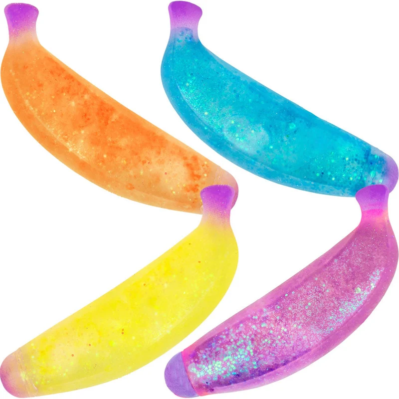 Squishy Glitter Sugar Banana Toy