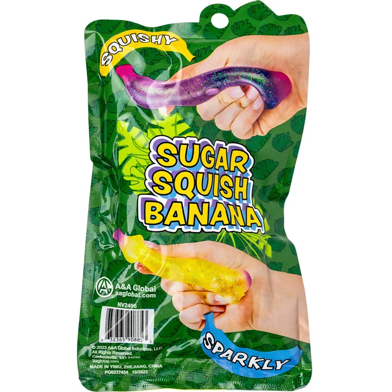 Squishy Glitter Sugar Banana Toy