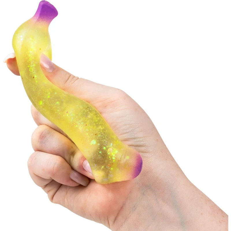 Squishy Glitter Sugar Banana Toy