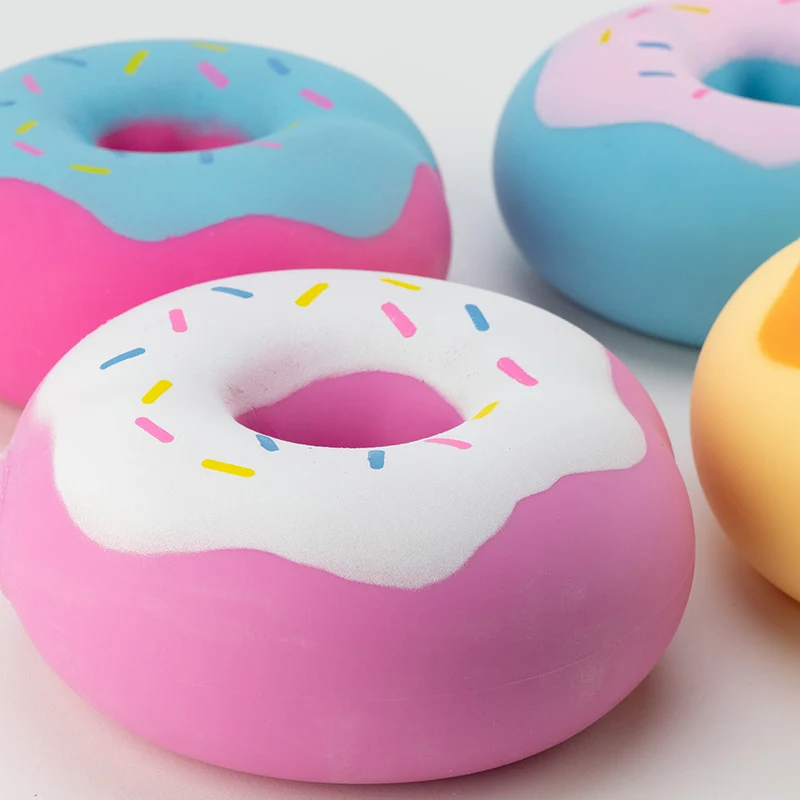Jumbo 6 Inch Squishy Donut Toy Assorted Colors