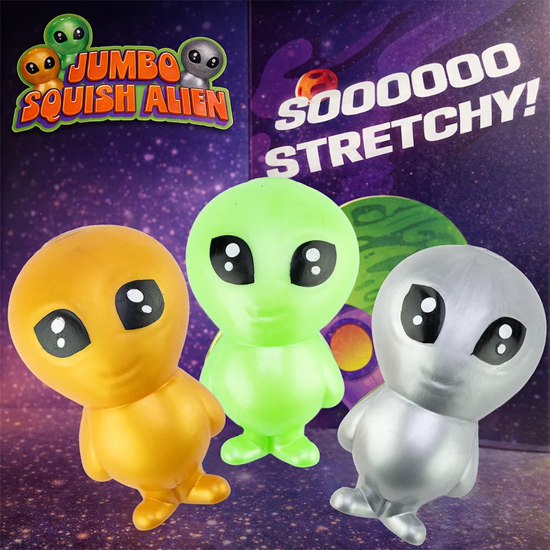Jumbo Squishy Alien Toy 6 x 4.5 Inch Figure