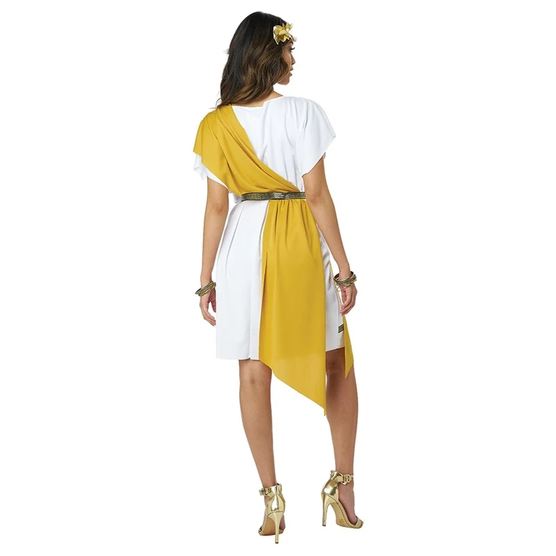 Party Toga Costume for Adults, Black and Gold