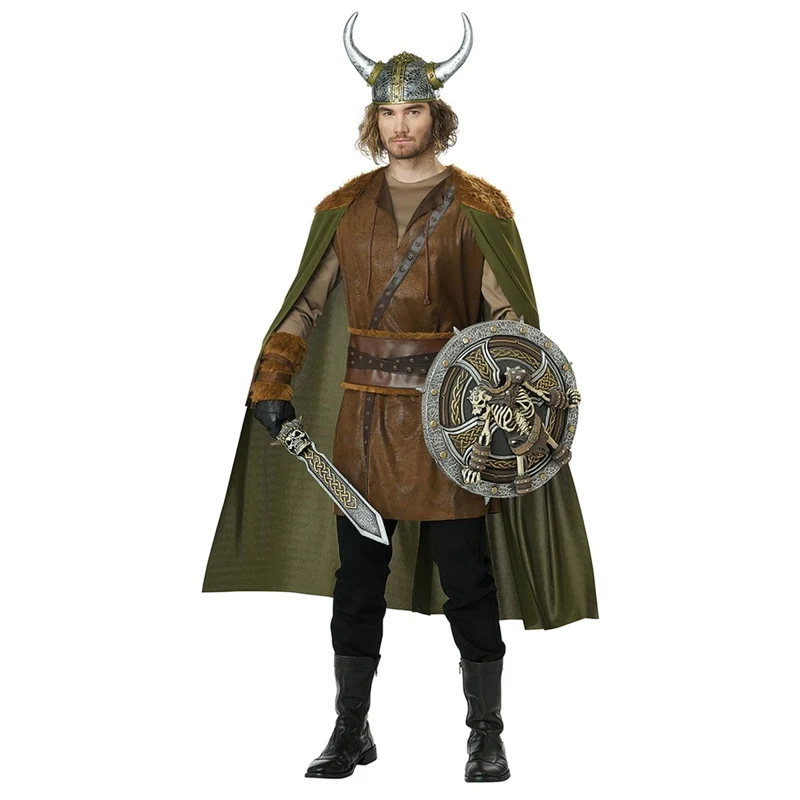 Fearless Viking Costume for Adults, Brown Tunic
