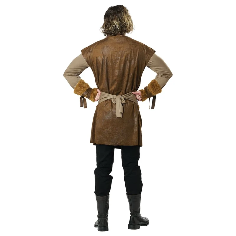 Fearless Viking Costume for Adults, Brown Tunic