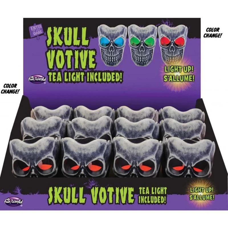 Skull Votive, Assortment, 1 Count