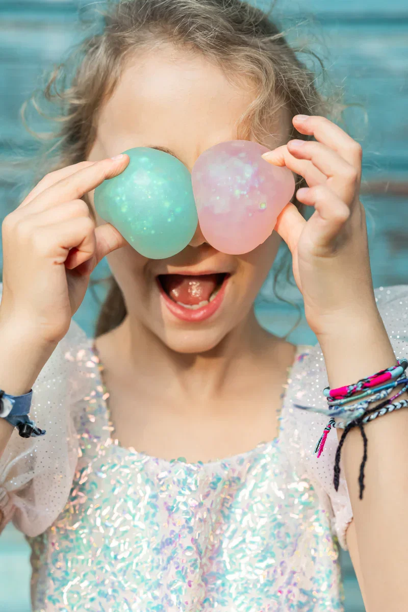 Glitterally Amazing Squishy Balls Glitter Filled Stress Relief Toy