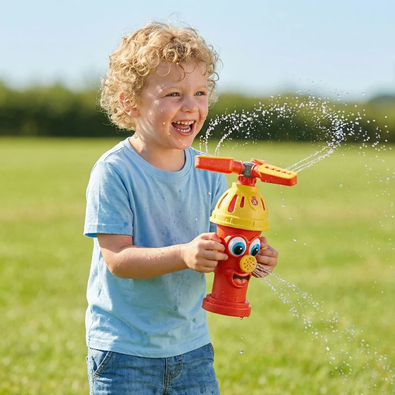 Outdoor Fire Hydrant Sprinkler with Wiggle Tubes for Kids Backyard