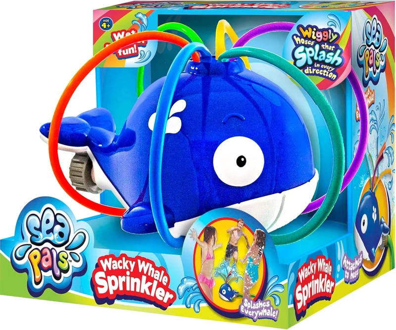 Whale Water Sprinkler Toy for Kids Outdoor Summer Fun