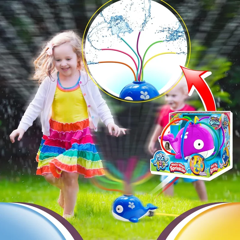 Whale Water Sprinkler Toy for Kids Outdoor Summer Fun