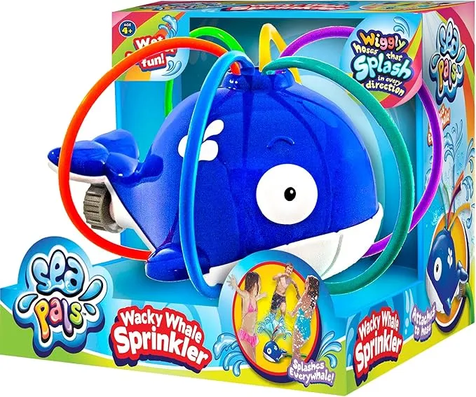 Whale Water Sprinkler Toy for Kids Outdoor Summer Fun