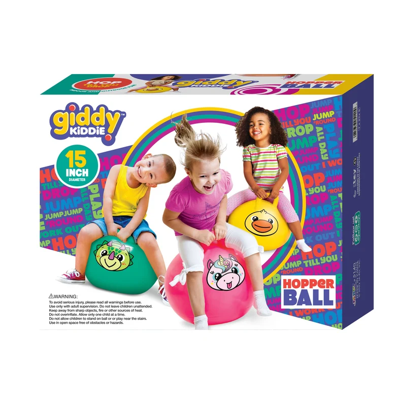 Ja-Ru Giddy Kiddie Hopper Ball 15-Inch Durable Kids Bouncing Toy