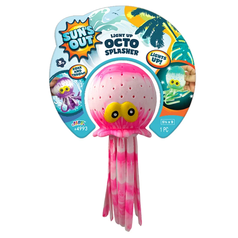 Sun's Out Octo Splasher Water Toy with Lights Assorted Colors