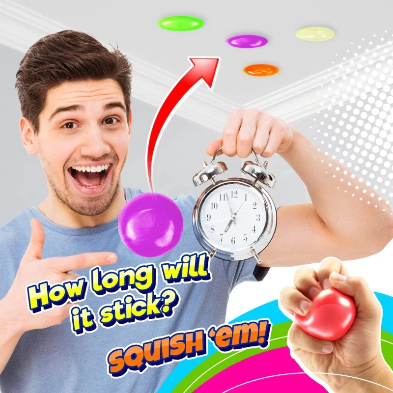 Jaru Stickups Wall Balls Glow In The Dark Fidget Toy Set