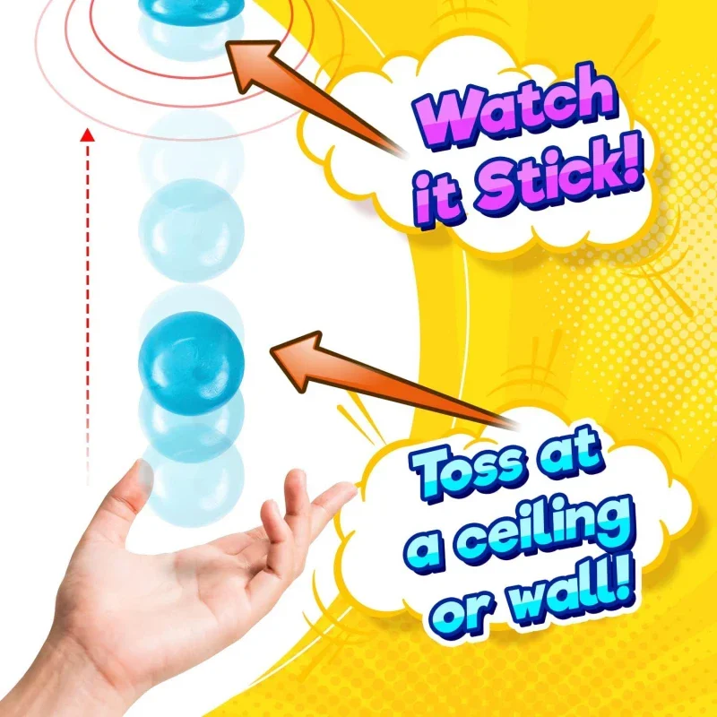 Jaru Stickups Wall Balls Glow In The Dark Fidget Toy Set