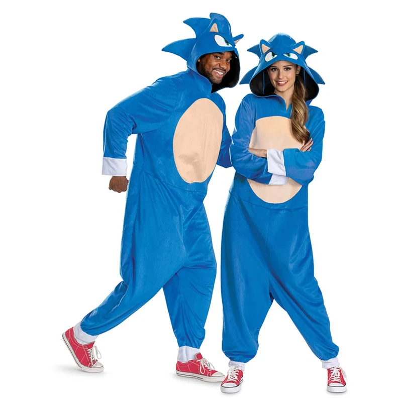 Sonic the hedgehog Hooded Jumpsuit Costume for Adults