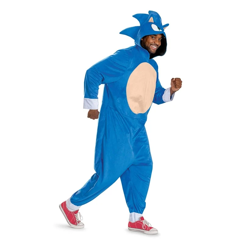 Sonic the hedgehog Hooded Jumpsuit Costume for Adults