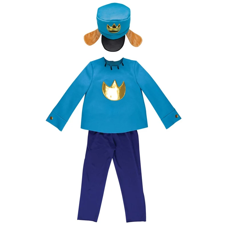 Dog Man Deluxe Costume for Kids, Blue Jumpsuit and Headpiece