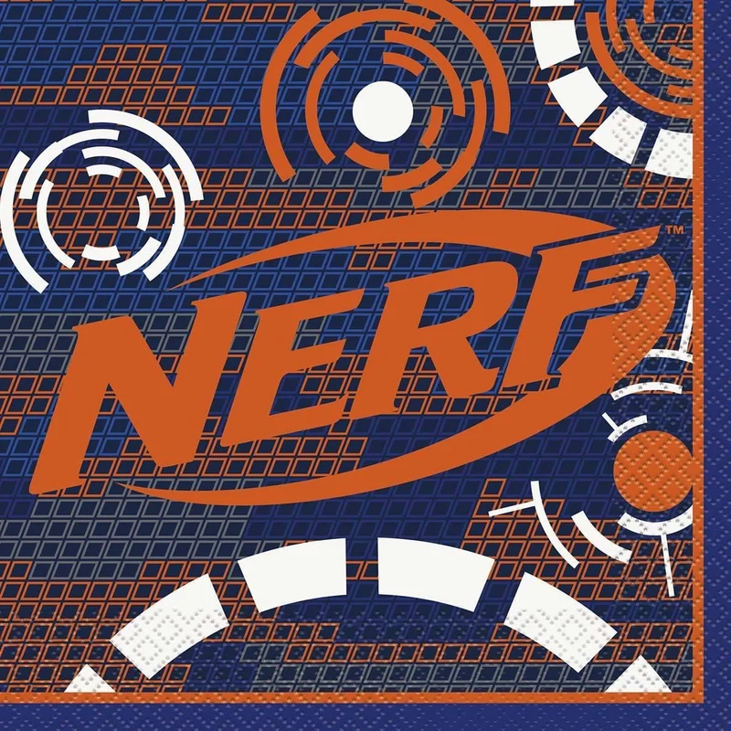 Nerf lunch napkins, 16 per package