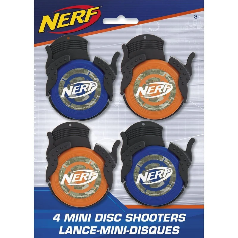 Nerf disc shooters, 4 per package