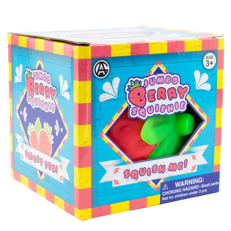 Jumbo 6in Strawberry Squishy Stress Relief Toy