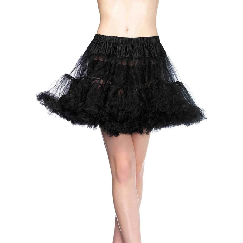 Black Layered Tulle Petticoat for Adults