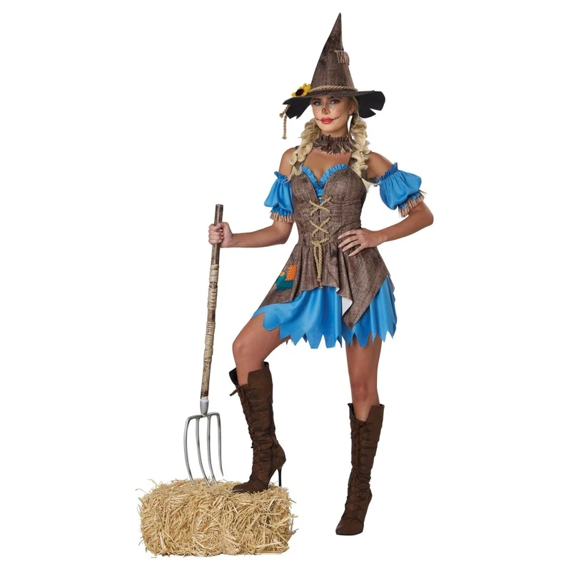 Flirty Scarecrow Costume for Adults