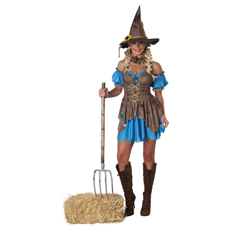 Flirty Scarecrow Costume for Adults