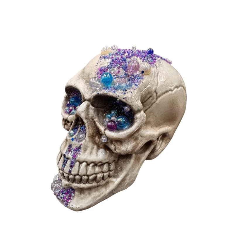 Skeleton Head with Pearls, 1 Count