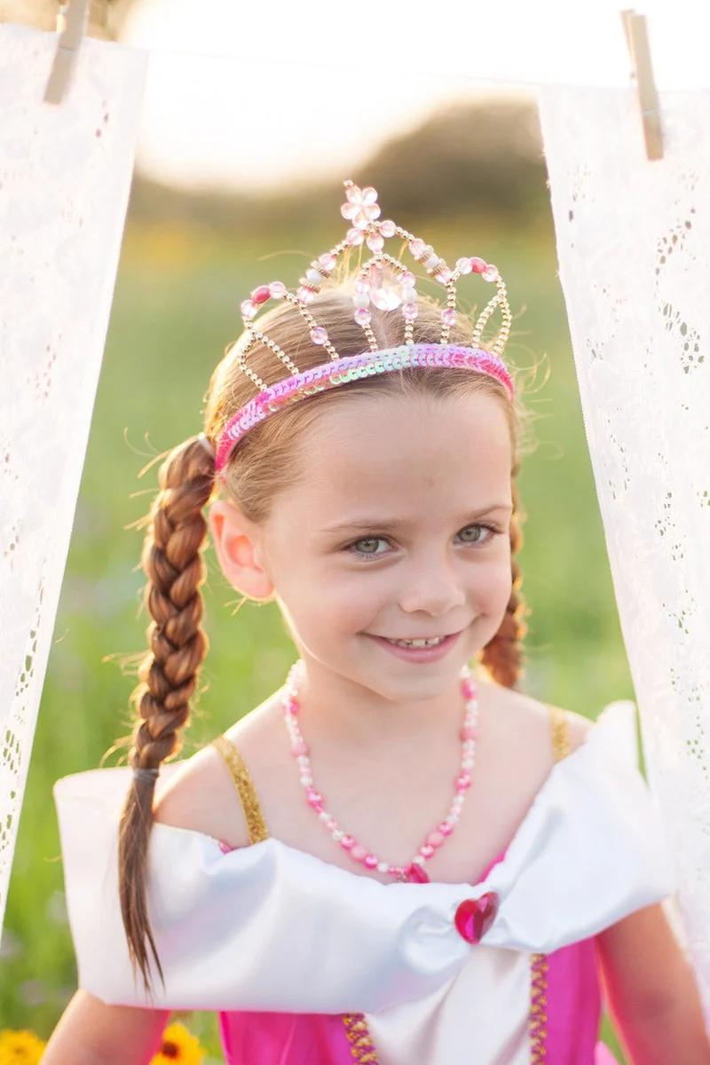 Creative Education Fairy Princess Tiara Sparkly Beaded Crown For Girls