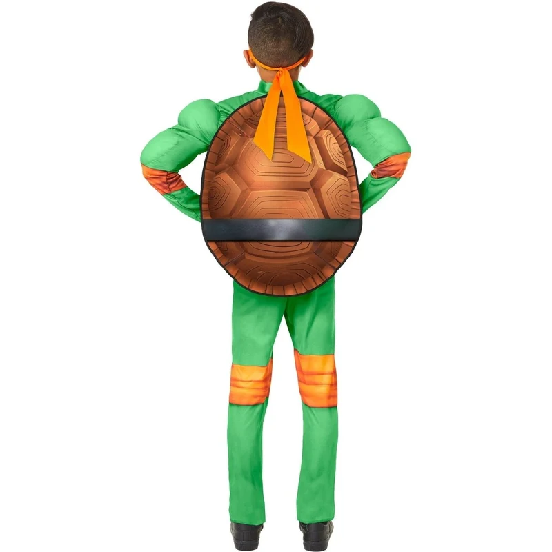 Mikey Costume for Kids, Teenage Mutant Ninja Turtles: Mutant Mayhem, Orange and Green Jumpsuit