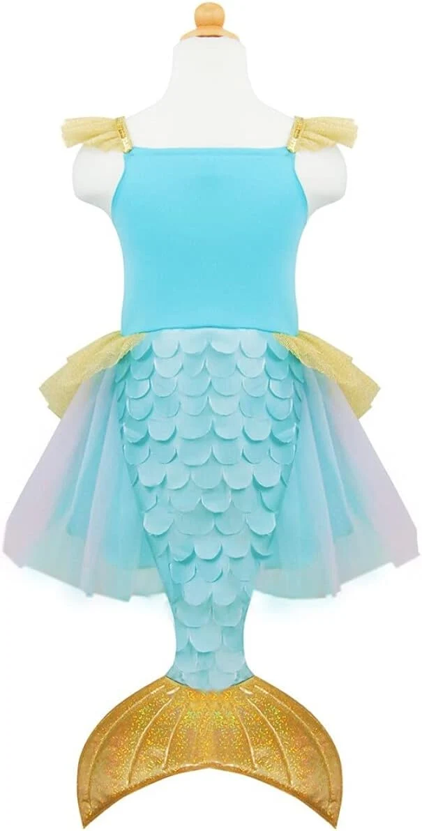 Great Pretenders Mermalicious Mermaid Dress with Tail Size 5-6