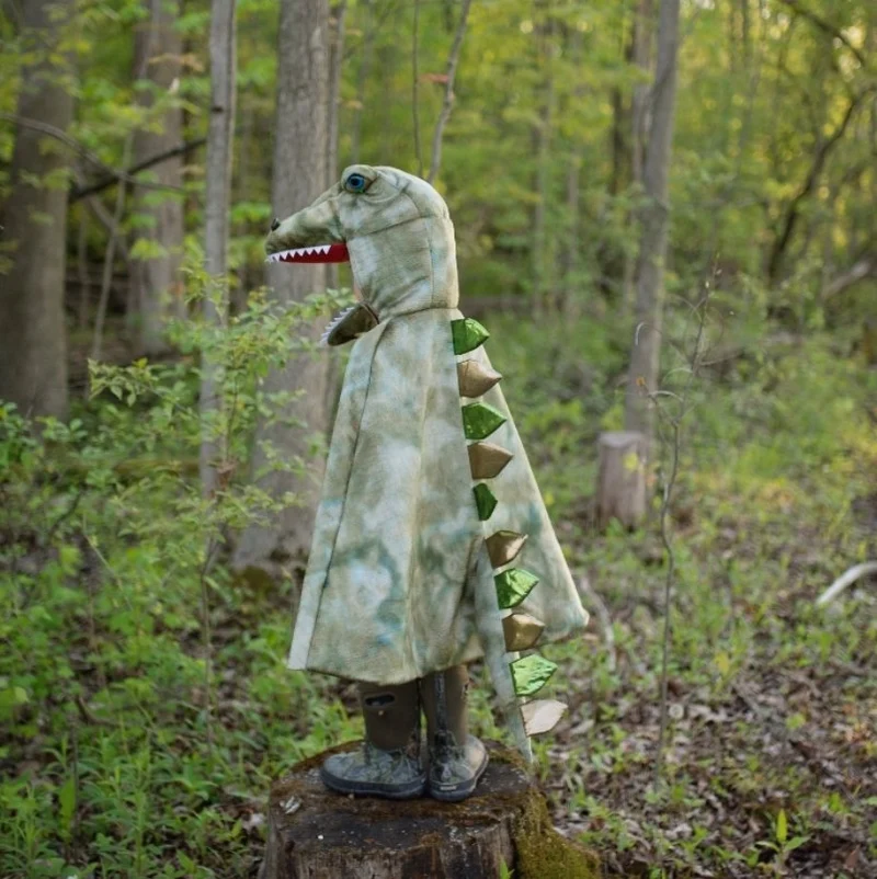 Grandasaurus T-Rex Dinosaur Costume Cape with Matching Claw Mitts 4-6
