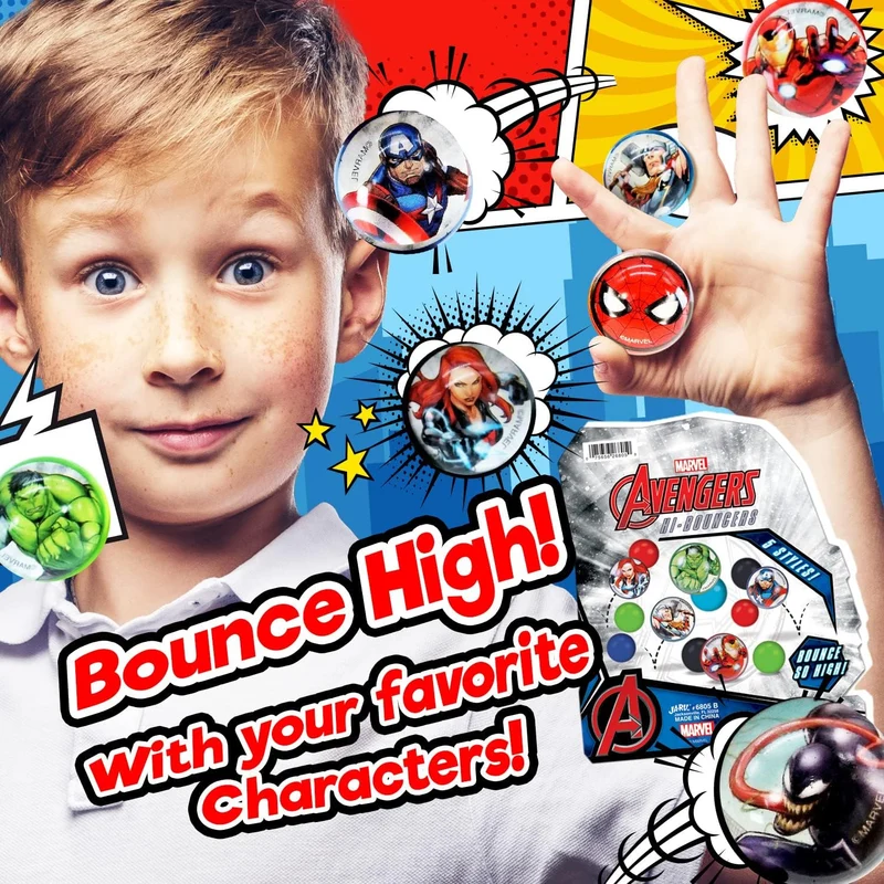 Marvel Avengers High Bounce Bouncy Balls