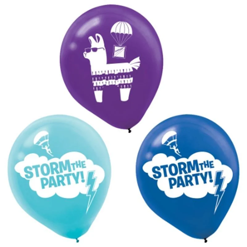 Fortnite Battle Royal latex balloons 12 inches, 6 per package