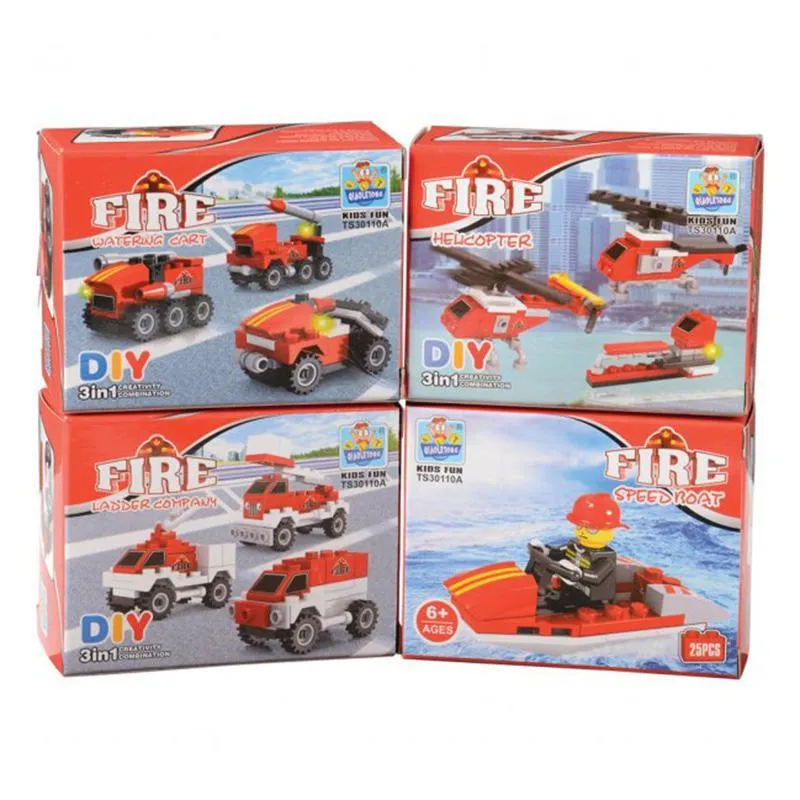 Fire Rescue Building Block Set, Assortment, 1 Count