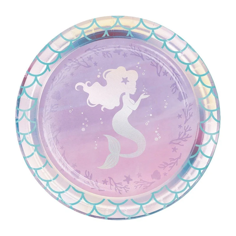 Mermaid Shine Dessert Plates 7 inches, 8 per package