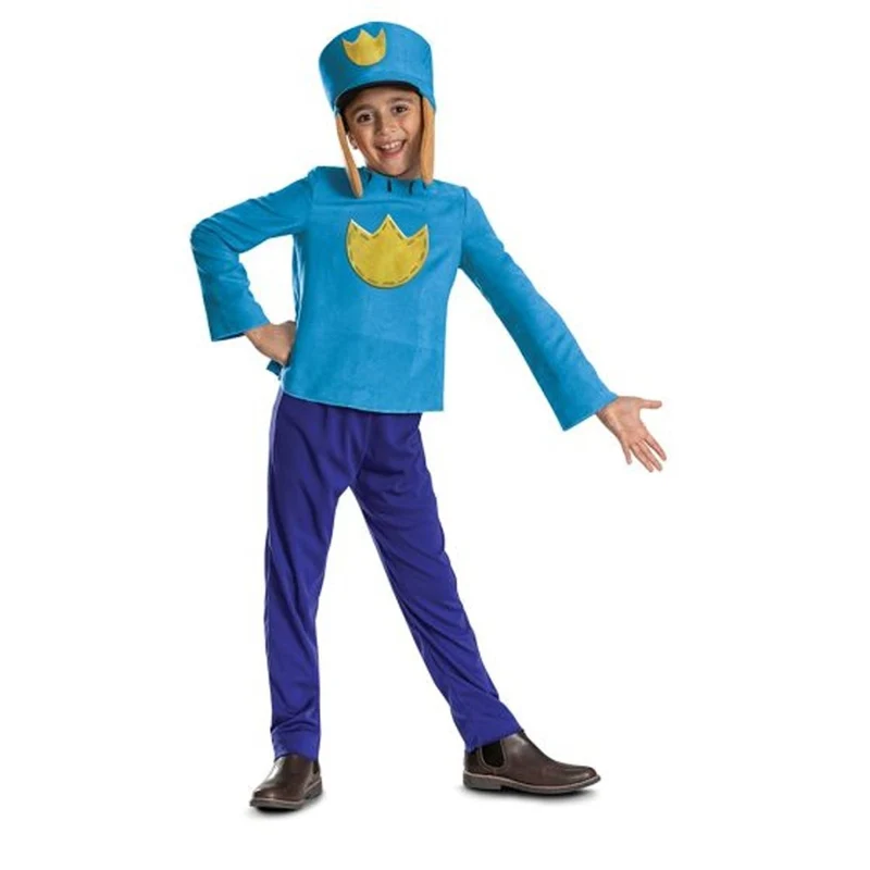 Dog Man Classic Costume for Kids, Blue Jumpsuit and Headpiece