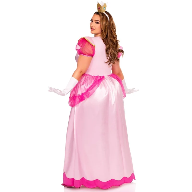 Classic Pink Princess Plus Size Costume for Adults, Pink Dress and Headband