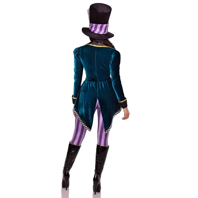 Classic Mad Hatter Costume for Adults, Jumpsuit, Bow Tie and Hat